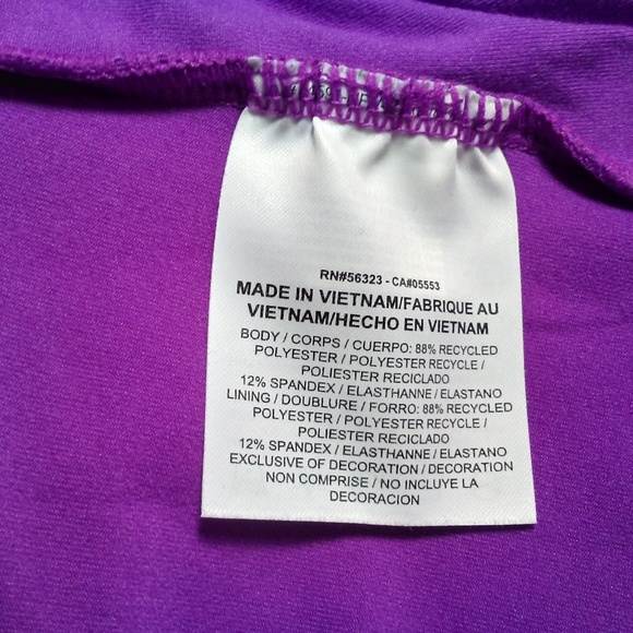 *SOLD* Nike Dri-fit Purple V-Neck Athletic Top Cap - Picture 7 of 8